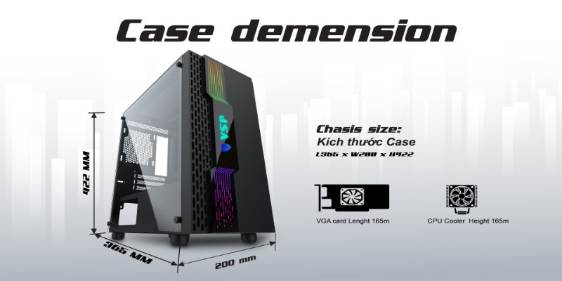 Vài kích thước case máy tính phổ biến nhất